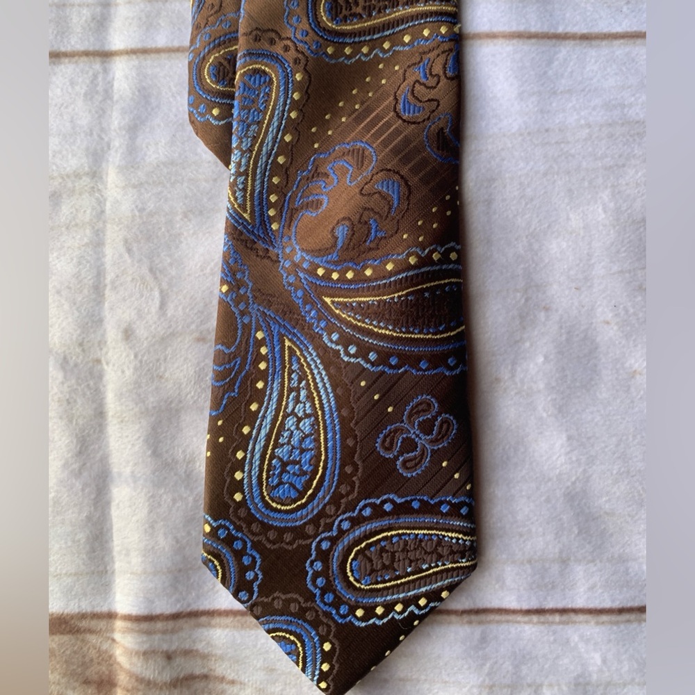Retro Tie Brown Blue
